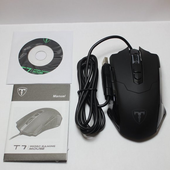 Gaming Mouse Wired T7 7 Buttons Breathing Light Ergonomic Game - Picture 1 of 12